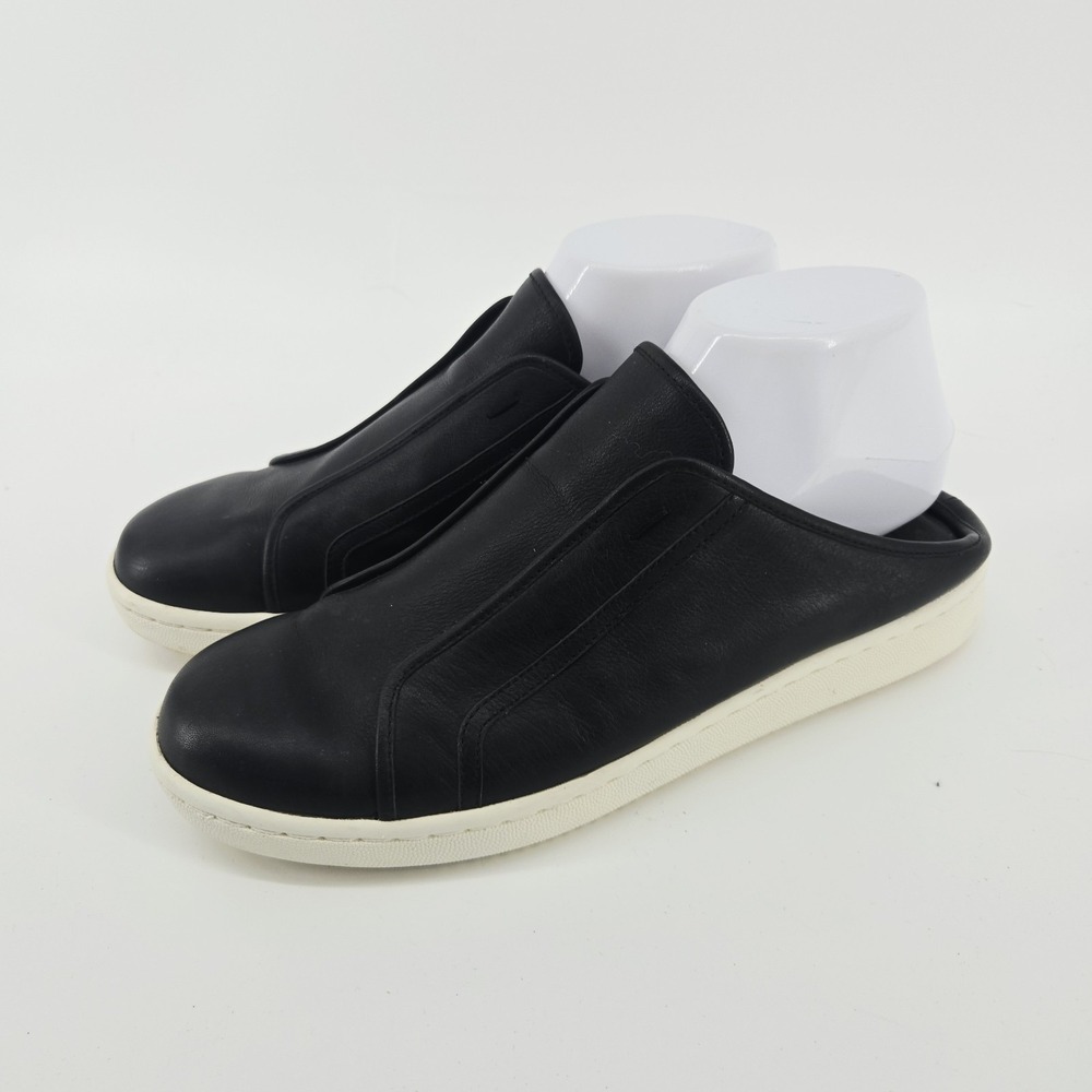 Eileen Fisher Womens Size 9 Pacy Black Leather Closed Toe Backless Slip On Mules